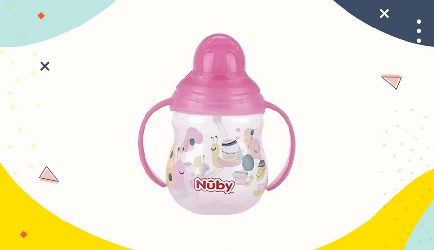Sippy Cup Bayi Nuby Flip N’ Sip Twin Handle Cup 6 Month +