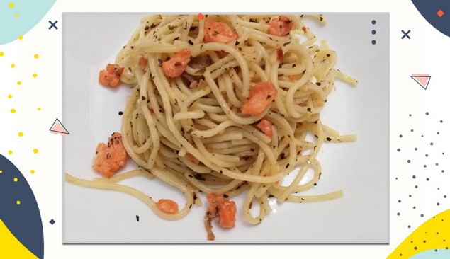 Cara Mengolah Salmon Spaghetti salmon aglio olio